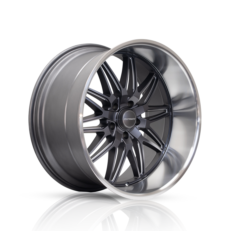 Corsart - Alcatraz / 22x8.5 / 5x4.75 / ET6 - Matte Gunmetal Milled With Diamond Cut Lip-Wheels-Deviate Dezigns (DV8DZ9)