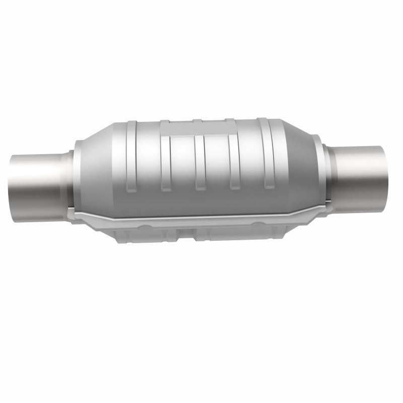 MagnaFlow Conv Univ 2in Inlet/Outlet Ctr/Ctr Round 9in Body L x 5.125in W x 13in Overall L 49 State-Catalytic Converter Universal-Deviate Dezigns (DV8DZ9)