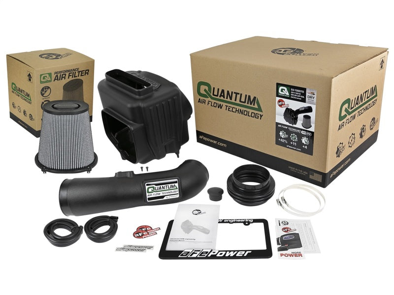 aFe Quantum Pro DRY S Cold Air Intake System 17-18 GM/Chevy Duramax V8-6.6L L5P - Dry-Cold Air Intakes-Deviate Dezigns (DV8DZ9)