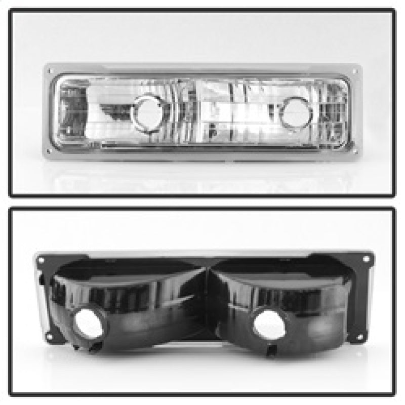 Xtune Chevy Suburban 94-98 Headlights w/ Corner & Parking Lights 8pcs Chrome HD-JH-CCK88-AM-C-SET-Headlights-Deviate Dezigns (DV8DZ9)