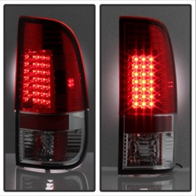 Spyder Ford F150 side 97-03/F250/350 Duty 99-07 LED Tail Lights Red Clear ALT-YD-FF15097-LED-RC-Tail Lights-Deviate Dezigns (DV8DZ9)