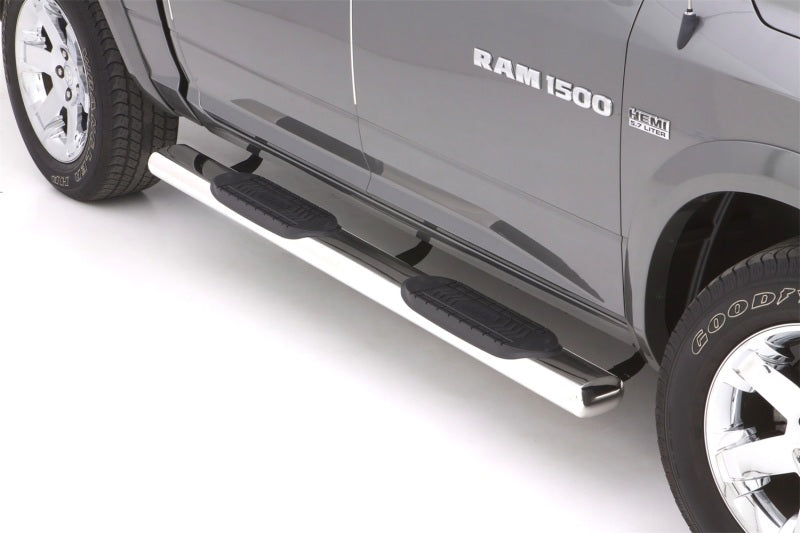 Lund 10-17 Dodge Ram 2500 Crew Cab 6in. Oval Straight SS Nerf Bars - Polished-Nerf Bars-Deviate Dezigns (DV8DZ9)