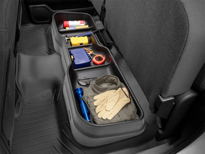 WeatherTech 2015+ Ford F-150 Supercab Underseat Storage System-Floor Mats - Rubber-Deviate Dezigns (DV8DZ9)