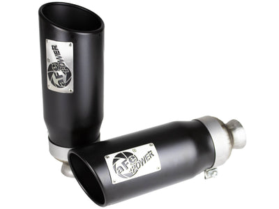 aFe MACH Force-XP 4-1/2in Steel OE Replacement Exhaust Tips - 2021+ Dodge Ram (5.7L V8) - Black-Tips-Deviate Dezigns (DV8DZ9)