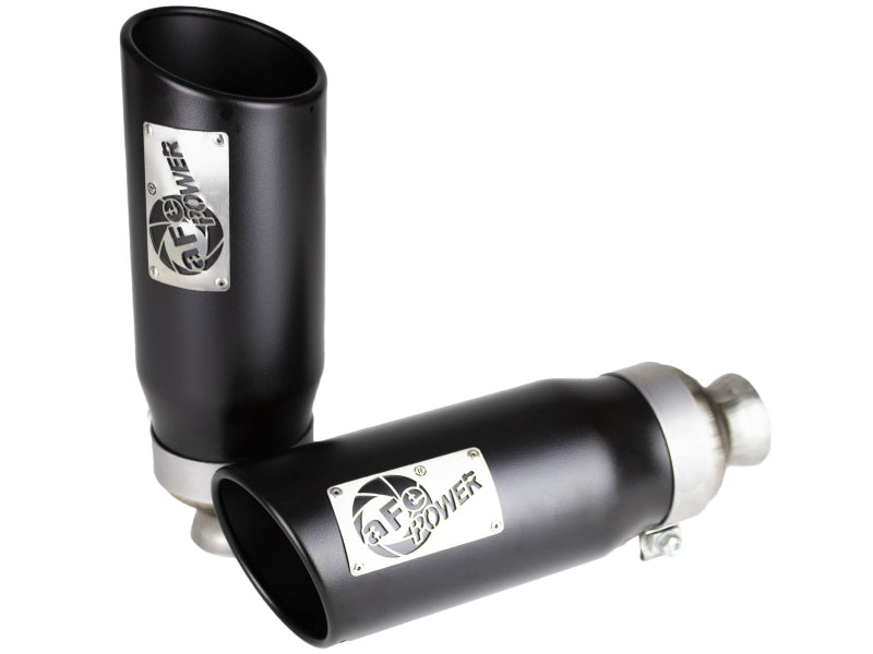 aFe MACH Force-XP 4-1/2in Steel OE Replacement Exhaust Tips - 2021+ Dodge Ram (5.7L V8) - Black-Tips-Deviate Dezigns (DV8DZ9)