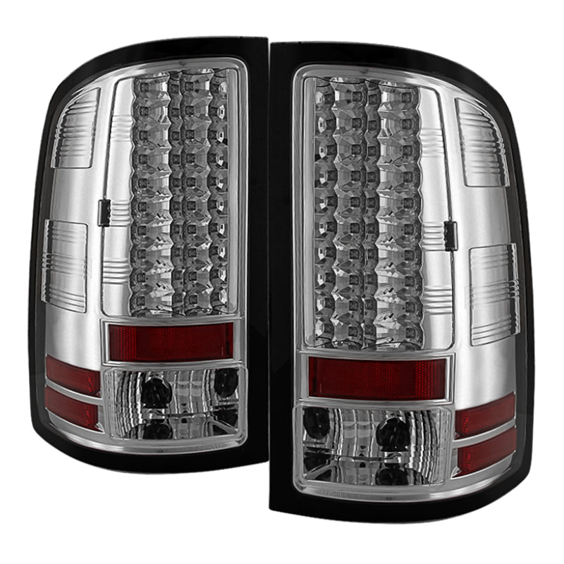 Spyder GMC Sierra 07-13 (Not fit 3500 Dually 4 Rear Wheels)LED Tail Lights Chrome ALT-YD-GS07-LED-C-Tail Lights-Deviate Dezigns (DV8DZ9)
