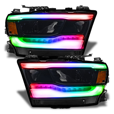 Oracle 19-21 Dodge RAM 1500 RGB+W Headlight DRL Kit - Reflector LED Headlights - SEE WARRANTY-Headlights-Deviate Dezigns (DV8DZ9)