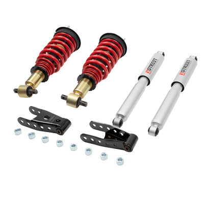 Belltech Coilover Kit 07-18 GM Sierra 1500 All Cabs/Short Bed F -1in to -3in / R 2in to -2in 2/4WD-Coilovers-Deviate Dezigns (DV8DZ9)