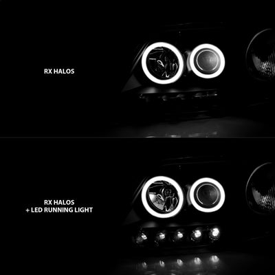 ANZO 1997-2003 Ford F-150 Projector Headlights w/ Halo Black (CCFL)-Headlights-Deviate Dezigns (DV8DZ9)