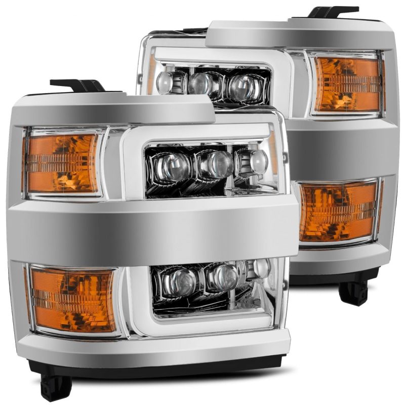 AlphaRex 15-18 Chevy 2500HD NOVA LED Proj Headlights Plank Style Chrome w/Activ Light/Seq Signal/DRL-Headlights-Deviate Dezigns (DV8DZ9)