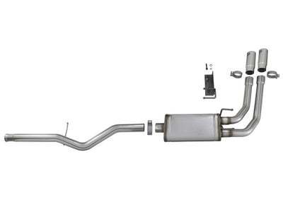 aFe Rebel Series 3in-2.5in 409 SS Cat-Back Exhaust 09-18 GM Silverado/Sierra 1500 V6-4.3L / V8-4.6L-Catback-Deviate Dezigns (DV8DZ9)