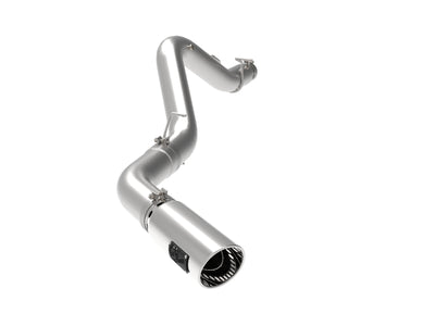aFe Large Bore-HD 5 IN 409 SS DPF-Back Exhaust System w/Polished Tip 20-21 GM Truck V8-6.6L-Catback-Deviate Dezigns (DV8DZ9)