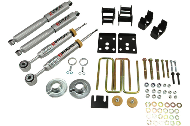 Belltech - Front And Rear Complete Kit W/ Street Performance Shocks | 09-13 Ford F150 Std Cab 2wd | +1" to -3" F / 4" R Drop-Lowering Kits-Deviate Dezigns (DV8DZ9)