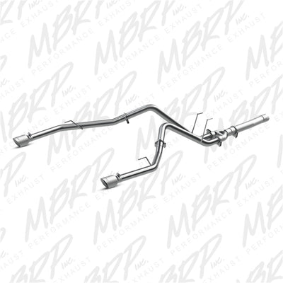 MBRP 2014 Dodge Ram 1500 3.0L EcoDiesel 2.5in Filter Back Exhaust Dual Split Rear Exit Alum-DPF Back-Deviate Dezigns (DV8DZ9)