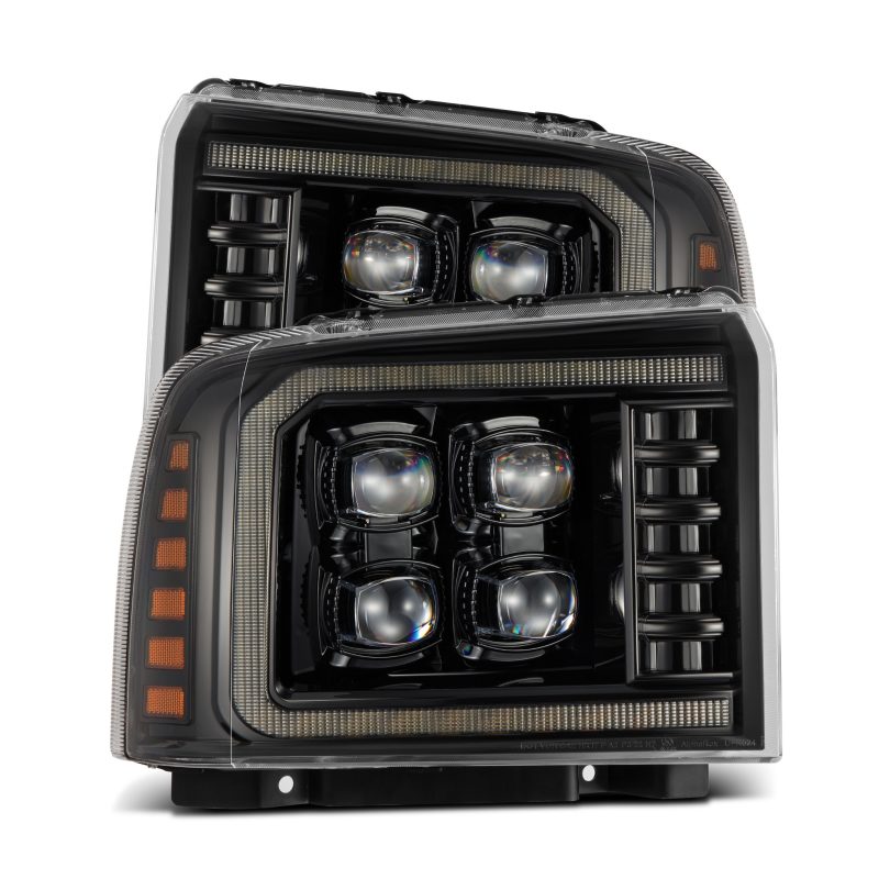 AlphaRex 05-07 Ford Super Duty/Excursion NOVA-Series LED Projector Headlights Alpha-Blk w/Activ Ligh-Headlights-Deviate Dezigns (DV8DZ9)