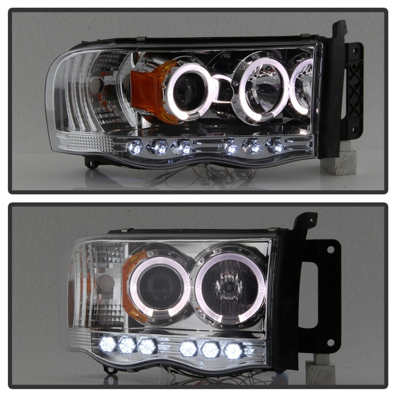 Spyder Dodge Ram 1500 02-05/Ram 2500 03-05 Projector Headlights LED Halo LED Chrm PRO-YD-DR02-HL-C-Headlights-Deviate Dezigns (DV8DZ9)