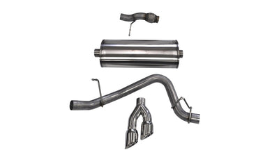 Corsa Cat Back Exhaust, Sport, 3in, Single Side Twin Polished 4in Tips, 2015 Chevy Tahoe/GMC Yukon-Catback-Deviate Dezigns (DV8DZ9)