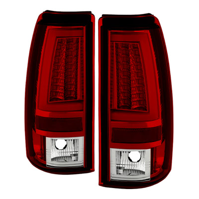 Spyder Chevy Silverado 1500/2500 03-06 Version 2 LED Tail Lights - Red Clear ALT-YD-CS03V2-LED-RC-Tail Lights-Deviate Dezigns (DV8DZ9)