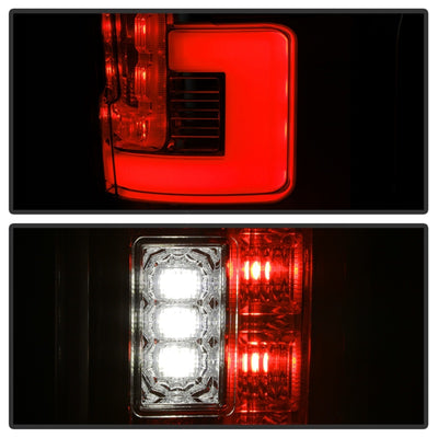 Spyder 17-18 Ford F-250 SD (w/Blind Spot Sens) LED Only Tail Lights - Red Clr (ALT-YD-FS17BS-LED-RC)-Tail Lights-Deviate Dezigns (DV8DZ9)