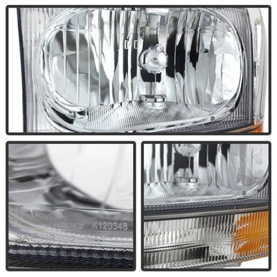 Xtune Ford F250/350/450 Superduty 99-04 Crystal Headlights w/ Bumper Lights HD-JH-FF25099-AM-C-Headlights-Deviate Dezigns (DV8DZ9)