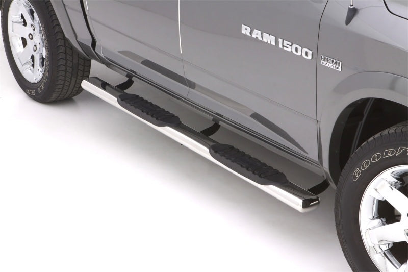 Lund 10-17 Dodge Ram 2500 Crew Cab 5in. Oval Straight SS Nerf Bars - Polished-Nerf Bars-Deviate Dezigns (DV8DZ9)