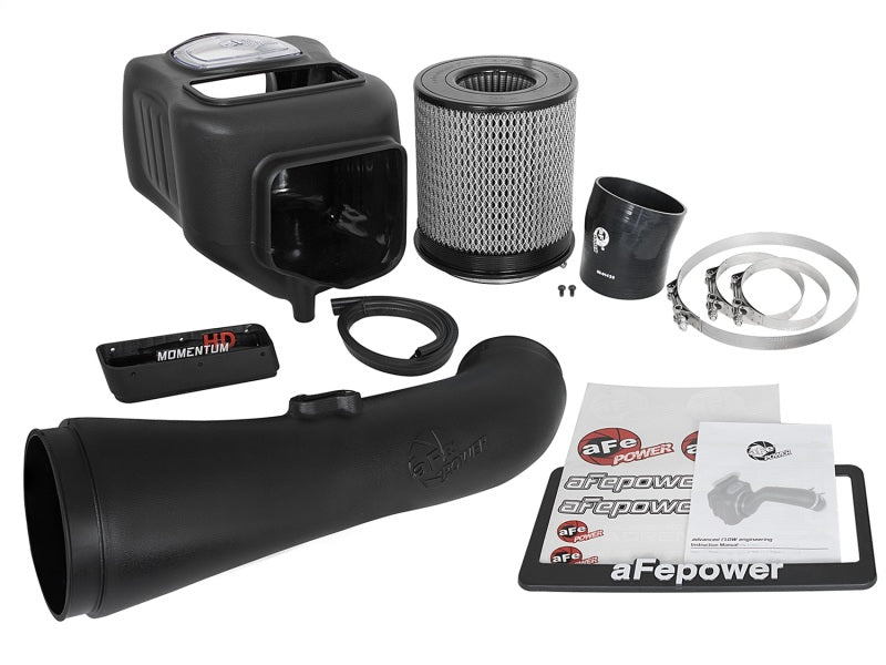 aFe Momentum HD Pro DRY S 2017 GM Diesel Trucks V8-6.6L Cold Air Intake System-Cold Air Intakes-Deviate Dezigns (DV8DZ9)