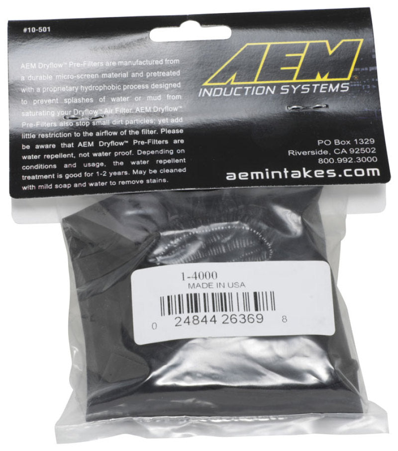 AEM Air Filter Wrap 6 inch Base 5 1/4 inch Top 5 inch Tall-Pre-Filters-Deviate Dezigns (DV8DZ9)
