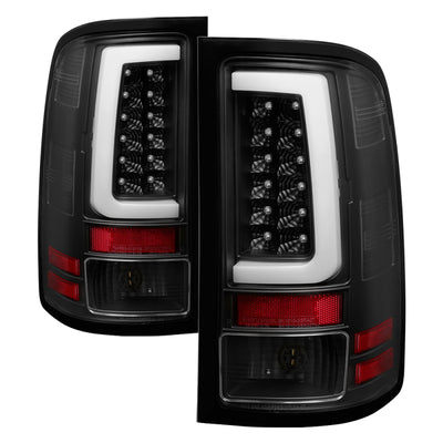 Spyder 07-13 GMC Sierra 1500 V2 Light Bar LED Tail Lights - Black (ALT-YD-GS07V2-LBLED-BK)-Tail Lights-Deviate Dezigns (DV8DZ9)