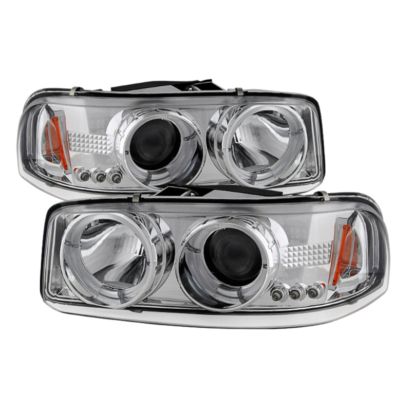 Spyder GMC Sierra 1500/2500/3500 99-06 Projector Headlights LED Halo LED Chrome PRO-YD-CDE00-HL-C-Headlights-Deviate Dezigns (DV8DZ9)