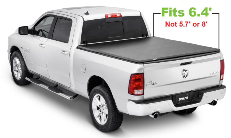 Tonno Pro 02-19 Dodge RAM 1500 6.4ft Fleetside Tonno Fold Tri-Fold Tonneau Cover-Tonneau Covers - Soft Fold-Deviate Dezigns (DV8DZ9)