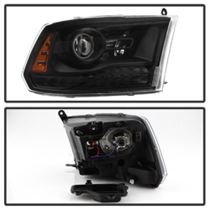 xTune Dodge Ram 13-17 ( w/ Factory Projector LED) Projector Headlight - Black HD-JH-DR13-P-BK-Headlights-Deviate Dezigns (DV8DZ9)