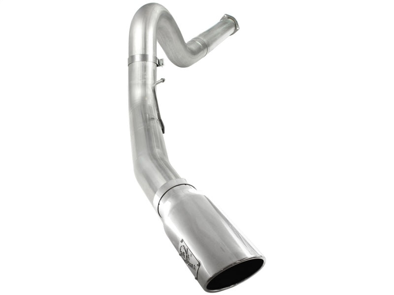 aFe Atlas 5in DPF-Back Aluminized Steel Exh Sys, Ford Diesel Trucks 11-14 v8-6.7L (td) Polished tip-DPF Back-Deviate Dezigns (DV8DZ9)