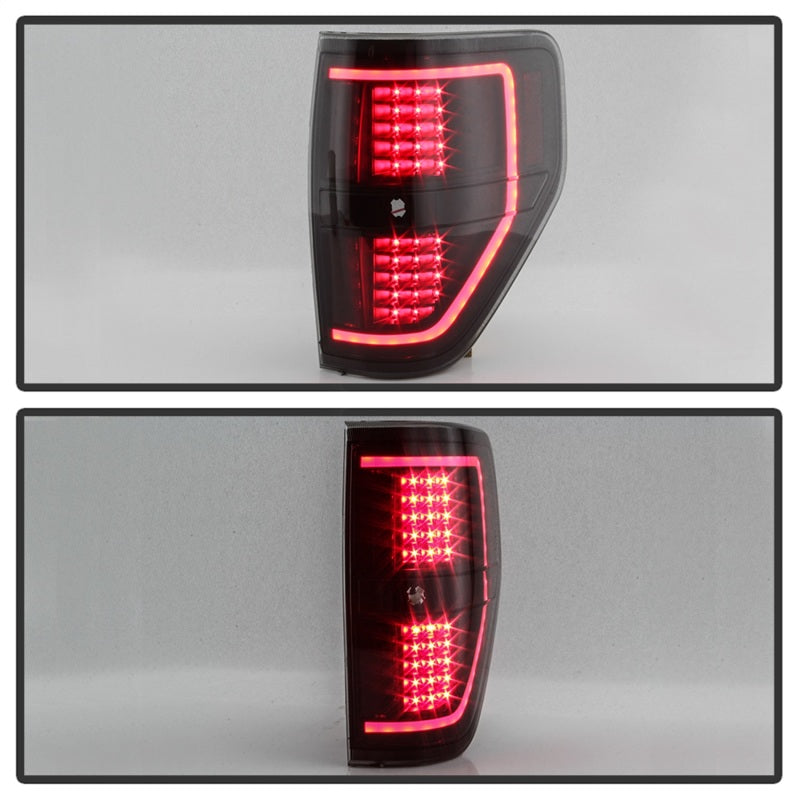 xTune 09-14 Ford F-150 Light Bar LED Tail Lights - Black Smoke (ALT-JH-FF15009-LBLED-BSM)-Tail Lights-Deviate Dezigns (DV8DZ9)