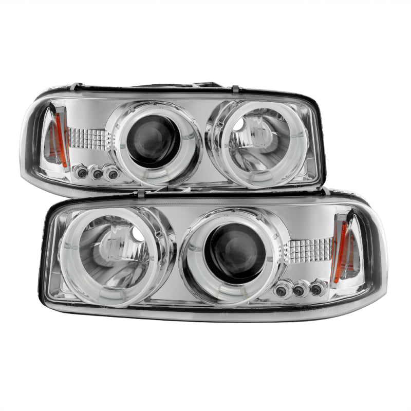 Spyder GMC Sierra 1500/2500/3500 99-06 Projector Headlights LED Halo LED Chrome PRO-YD-CDE00-HL-C-Headlights-Deviate Dezigns (DV8DZ9)