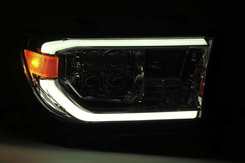 AlphaRex 07-13 Toyota Tundra (w/Lvl Adj) NOVA LED Proj Headlights Plank Alpha Blk w/Seq Signal/RDL-Headlights-Deviate Dezigns (DV8DZ9)