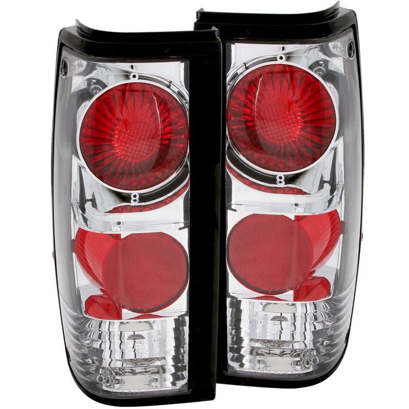 ANZO 1982-1994 Chevrolet S-10 Taillights Chrome-Tail Lights-Deviate Dezigns (DV8DZ9)