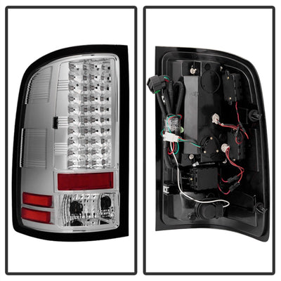 Spyder GMC Sierra 07-13 (Not fit 3500 Dually 4 Rear Wheels)LED Tail Lights Chrome ALT-YD-GS07-LED-C-Tail Lights-Deviate Dezigns (DV8DZ9)