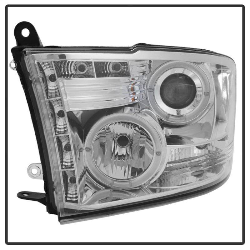 Spyder Dodge Ram 1500 09-14 10-14 Projector Headlights Halogen- LED Halo LED - Chrm PRO-YD-DR09-HL-C-Headlights-Deviate Dezigns (DV8DZ9)