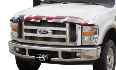 Stampede 15-20 Ford F-150 (Excl. Raptor) Vigilante Premium Hood Protector - Flag-Hood Deflectors-Deviate Dezigns (DV8DZ9)