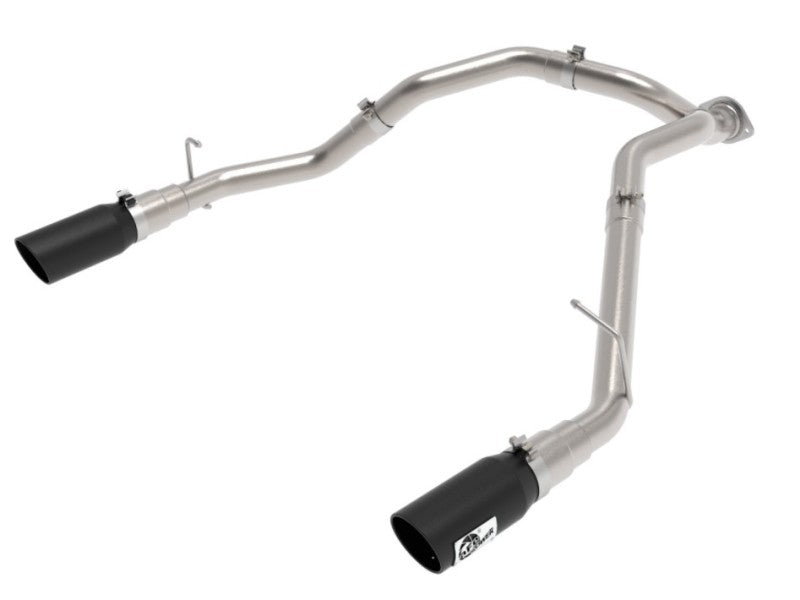 aFe Large Bore-HD 3 IN 409 Stainless Steel DPF-Back Exhaust System w/Black Tip RAM 1500 20-21 V6-3.0-DPF Back-Deviate Dezigns (DV8DZ9)