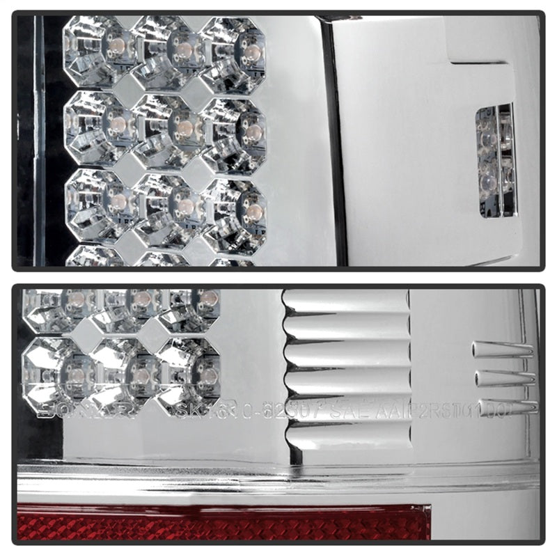 Spyder Ford Super Duty 08-15 LED Tail Lights Chrome ALT-YD-FS07-LED-C-Tail Lights-Deviate Dezigns (DV8DZ9)