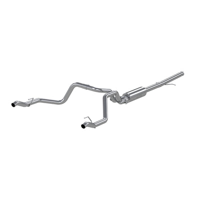 MBRP 2019 Chevrolet Silverado 1500 4.3L/5.3L 2.5in Cat Back Dual Rear Exit - Aluminized-Catback-Deviate Dezigns (DV8DZ9)