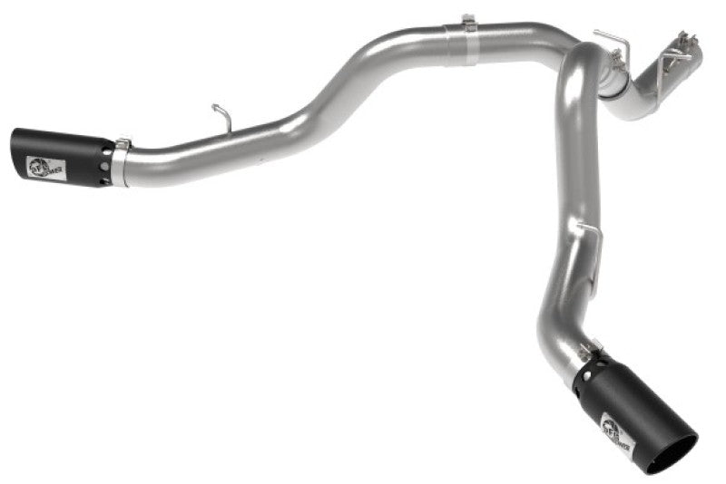 aFe Large Bore-HD 4in 409SS DPF-Back Exhaust System w/Black Tip 20 GM Diesel Trucks V8-6.6L (td) L5P-DPF Back-Deviate Dezigns (DV8DZ9)