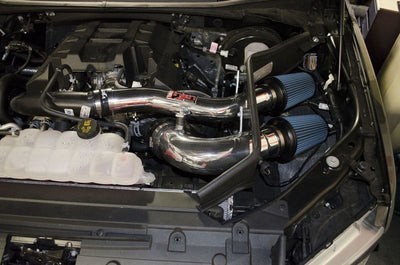Injen 2015+ Ford F-150 V6 2.7L/3.5L EcoBoost Wrinkle Black Short Ram Intake (Includes Heat Shield)-Cold Air Intakes-Deviate Dezigns (DV8DZ9)