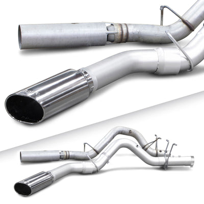 Banks Power 17+ GM Duramax L5P 2500/3500 Monster Exhaust System - SS Single Exhaust w/ Chrome Tip-Catback-Deviate Dezigns (DV8DZ9)