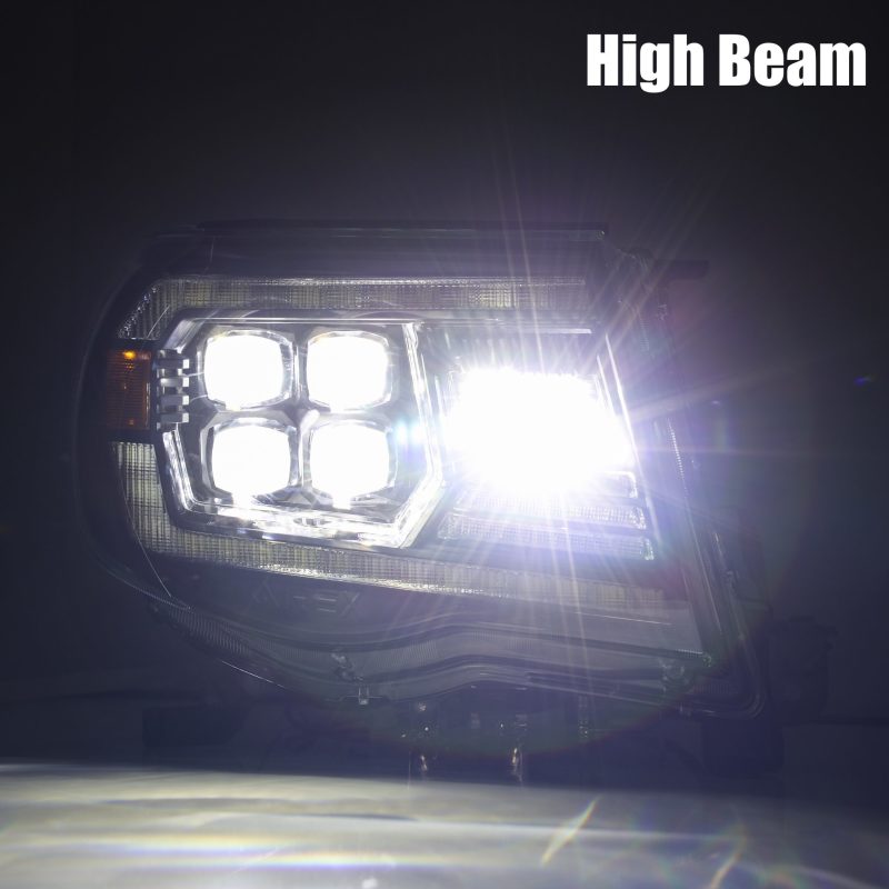 AlphaRex 05-11 Toyota Tacoma NOVA LED Projector Headlights Plank Style Black w/Activation Light/DRL-Headlights-Deviate Dezigns (DV8DZ9)