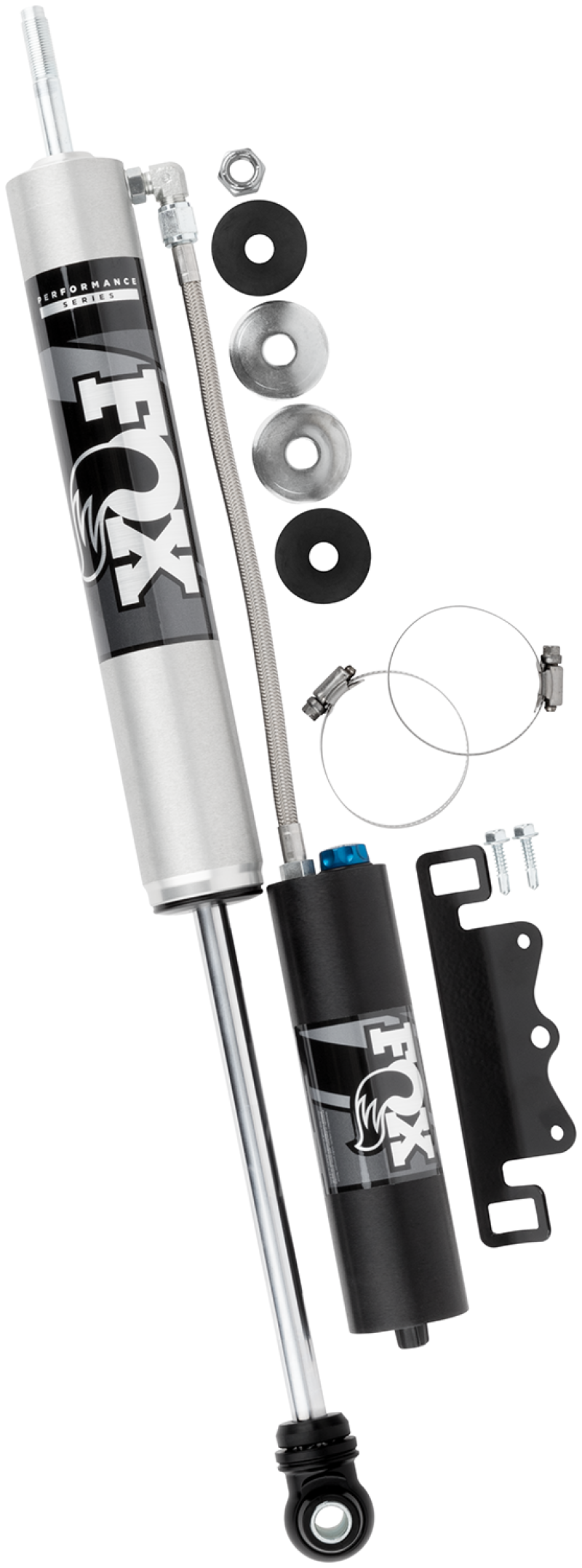 Fox 2005+ Ford Super Duty 2.0 Perf Series 9.6in Smooth Body Remote Res. Front Shock - CD Adj-Shocks and Struts-Deviate Dezigns (DV8DZ9)