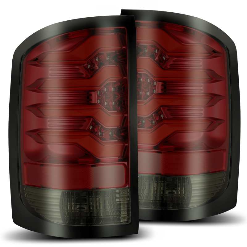 AlphaRex 14-18 GMC Sierra 1500 PRO-Series LED Tail Lights Red Smoke-Tail Lights-Deviate Dezigns (DV8DZ9)