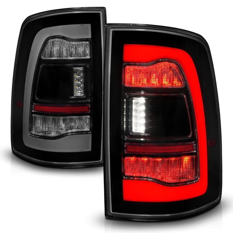 ANZO 09-18 Dodge Ram 1500 Sequential LED Taillights Smoke Black-Tail Lights-Deviate Dezigns (DV8DZ9)