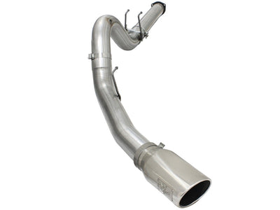 aFe MACHForce XP Exhaust 5in DPF-Back SS Exh 2015 Ford Turbo Diesel V8 6.7L Polished Tip-DPF Back-Deviate Dezigns (DV8DZ9)